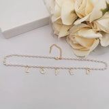 Personalised Pearl Name Necklace with 9mm Zircon Letter Dangle