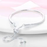 Silver Bracelet for Charm Beads Women Fine Jewelry Gift