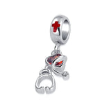 Silver Hair Dryer Pendant Bead for Necklace Charms 925 Bracelet