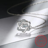 Zircon Star of David Hexagram Gemstone 925 Silver Necklace