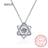 Zircon Star of David Hexagram Gemstone 925 Silver Necklace
