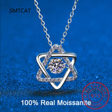 Zircon Star of David Hexagram Gemstone 925 Silver Necklace