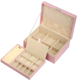 Dark Green High Pu Leather Jewelry Box