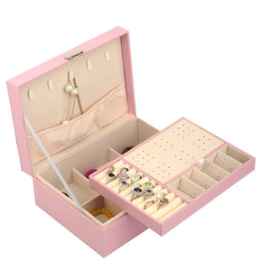 Dark Green High Pu Leather Jewelry Box