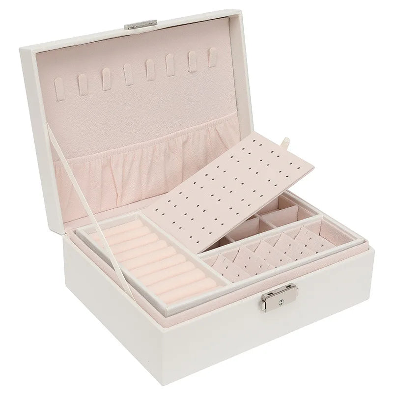 Dark Green High Pu Leather Jewelry Box