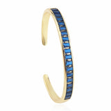 Colorful Rainbow CZ Bangle Bracelet for Women