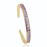 Colorful Rainbow CZ Bangle Bracelet for Women