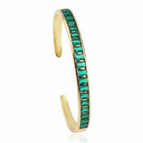 Colorful Rainbow CZ Bangle Bracelet for Women