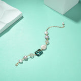 Butterfly Shell Crystal Pearl Bracelet Women's High Jewelry