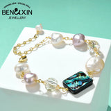 Butterfly Shell Crystal Pearl Bracelet Women's High Jewelry
