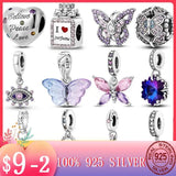 Butterfly Perfume Bottle Heart Beads Charm DIY Jewelry