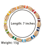 Bohemian Rainbow Beads Bracelets Elastic