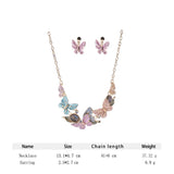 Silver Butterfly Necklaces Ladies Jewelry Gift Choker Women Party Necklace