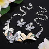 Silver Butterfly Necklaces Ladies Jewelry Gift Choker Women Party Necklace
