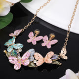 Silver Butterfly Necklaces Ladies Jewelry Gift Choker Women Party Necklace