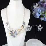 Silver Butterfly Necklaces Ladies Jewelry Gift Choker Women Party Necklace