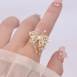 Butterfly Zircon Ring for Women