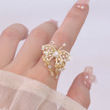 Butterfly Zircon Ring for Women
