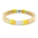 Boho Arrow Rainbow Enamel Bracelet DIY Charm Bracelet