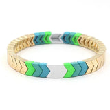 Boho Arrow Rainbow Enamel Bracelet DIY Charm Bracelet