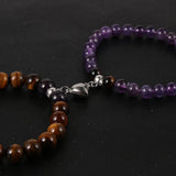 Amethysts Tiger Eye Stone Love Bracelets
