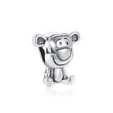 Dinosaur Spider Bead Dog Dangle Charms Bracelet 925 Silver Jewelry