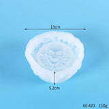 Halloween Skull Ashtray Silicone Mold for Resin Epoxy