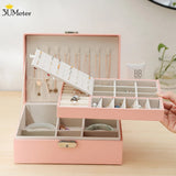 Double-Layer Large Jewelry Box Multi-Function Travel Organizer Jewelry Case