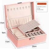 Double-Layer Large Jewelry Box Multi-Function Travel Organizer Jewelry Case