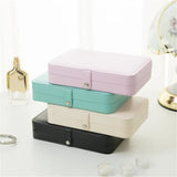 Portable Jewelry Organizer Box Travel Jewelry Case Double Layer