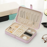 Portable Jewelry Organizer Box Travel Jewelry Case Double Layer