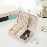 Portable Jewelry Organizer Box Travel Jewelry Case Double Layer