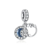 Falling Heart Charm Bead for Bracelet, DIY Jewelry