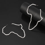 Africa Map Earring Exaggerate Large Medium Small Ethiopian Stainless Steel