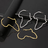 Africa Map Earring Exaggerate Large Medium Small Ethiopian Stainless Steel