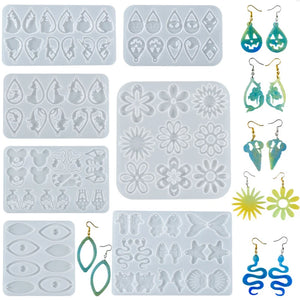 Earring Key Chain Pendant Resin Mold - DIY Jewelry Silicone Mold