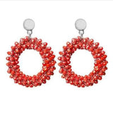 Baroque Big Long Earrings Women Crystal Dangling Earrings