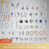 925 Silver Family Tree Angel Wing Daisy Heart Pansy Butterfly Earrings
