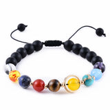 Planets Stone Beads Bracelet Earth Moon Universe Solar System Chak