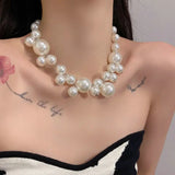 Pearl Beads Choker Necklace for Women Wedding Jewelry