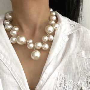 Pearl Beads Choker Necklace for Women Wedding Jewelry