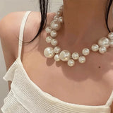 Pearl Beads Choker Necklace for Women Wedding Jewelry