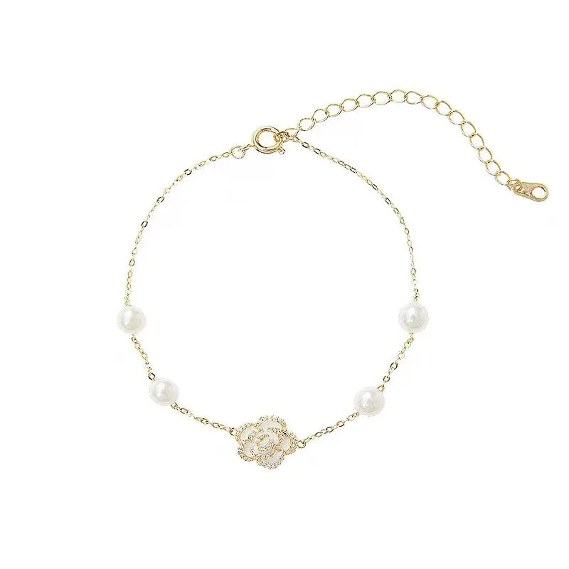 Camellia Pearl Bracelet - Party Girl Jewelry