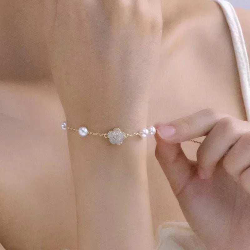 Camellia Pearl Bracelet - Party Girl Jewelry