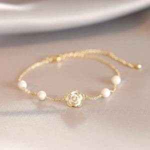 Camellia Pearl Bracelet - Party Girl Jewelry