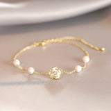 Camellia Pearl Bracelet - Party Girl Jewelry