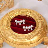 Metal Back Hanging Pearl Earrings Jewelry For Woman