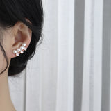 Metal Back Hanging Pearl Earrings Jewelry For Woman