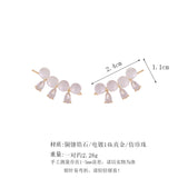 Metal Back Hanging Pearl Earrings Jewelry For Woman