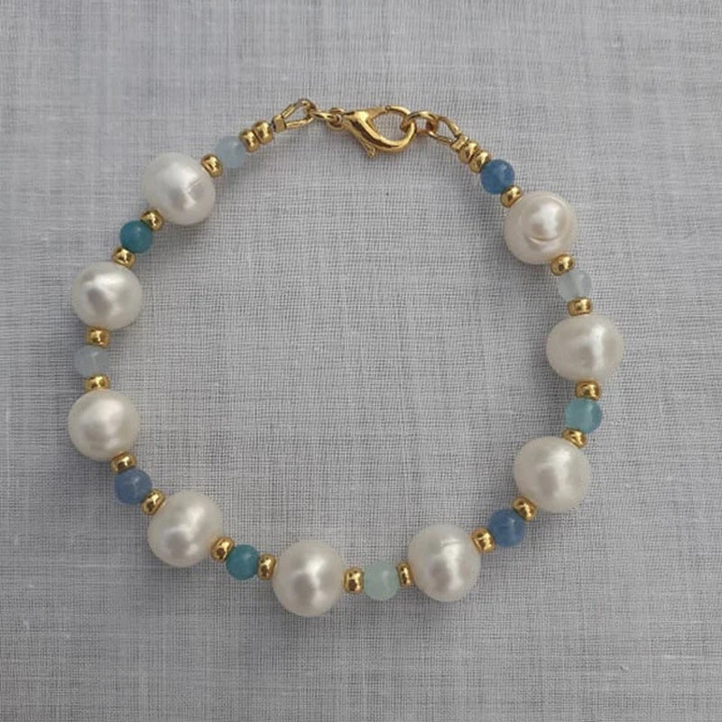 Natural Freshwater Pearl Bracelet for Women Lady Stone Beads Jewelry